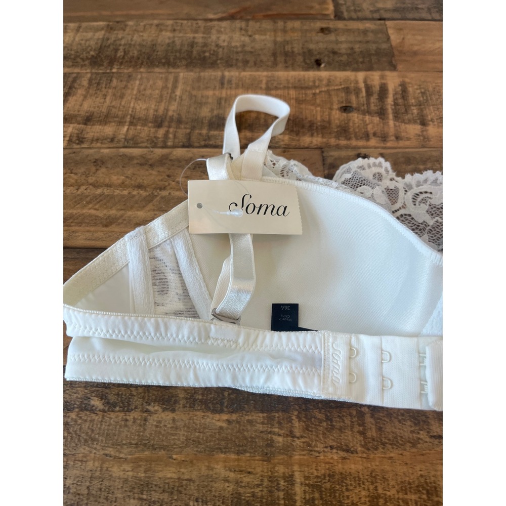 Soma Oh‎ My Gorgeous Bridget Cami Bra Ivory Lace Underwire 36A NEW